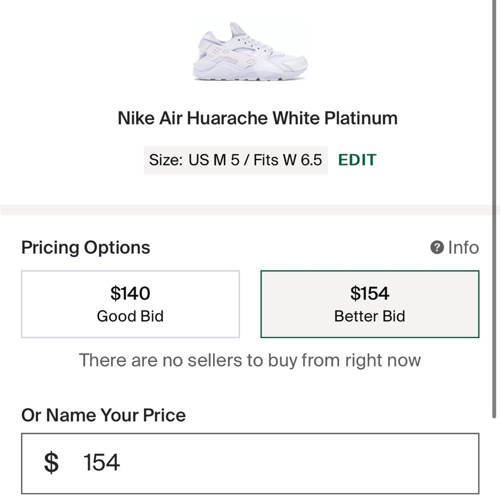 white nike air huarache, size 5 men & size 6.5 women - Picture 7 of 7